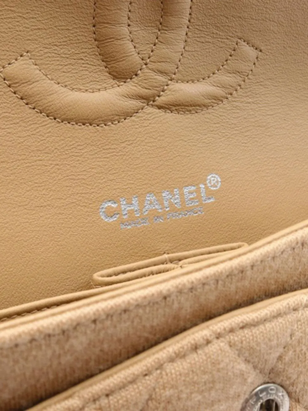 Cheap HOT SALE CHANEL 2000-2002 Medium Classic Jersey Double Flap shoulder bag Women