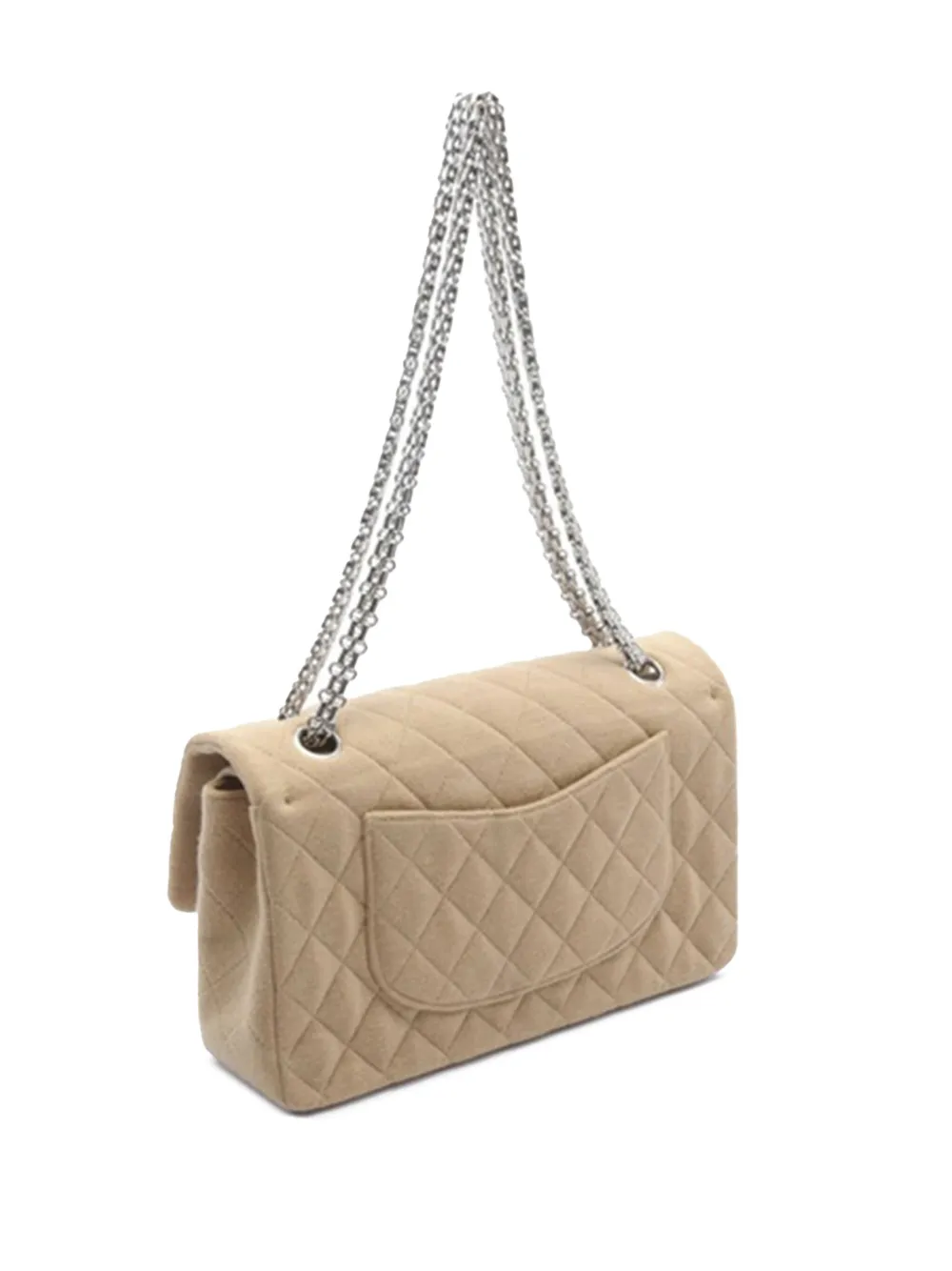 Cheap HOT SALE CHANEL 2000-2002 Medium Classic Jersey Double Flap shoulder bag Women