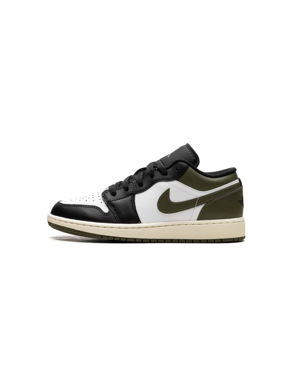 Jordan Kids Air Jordan 1 Low "Black Toe Medium Olive" sneakers Groen