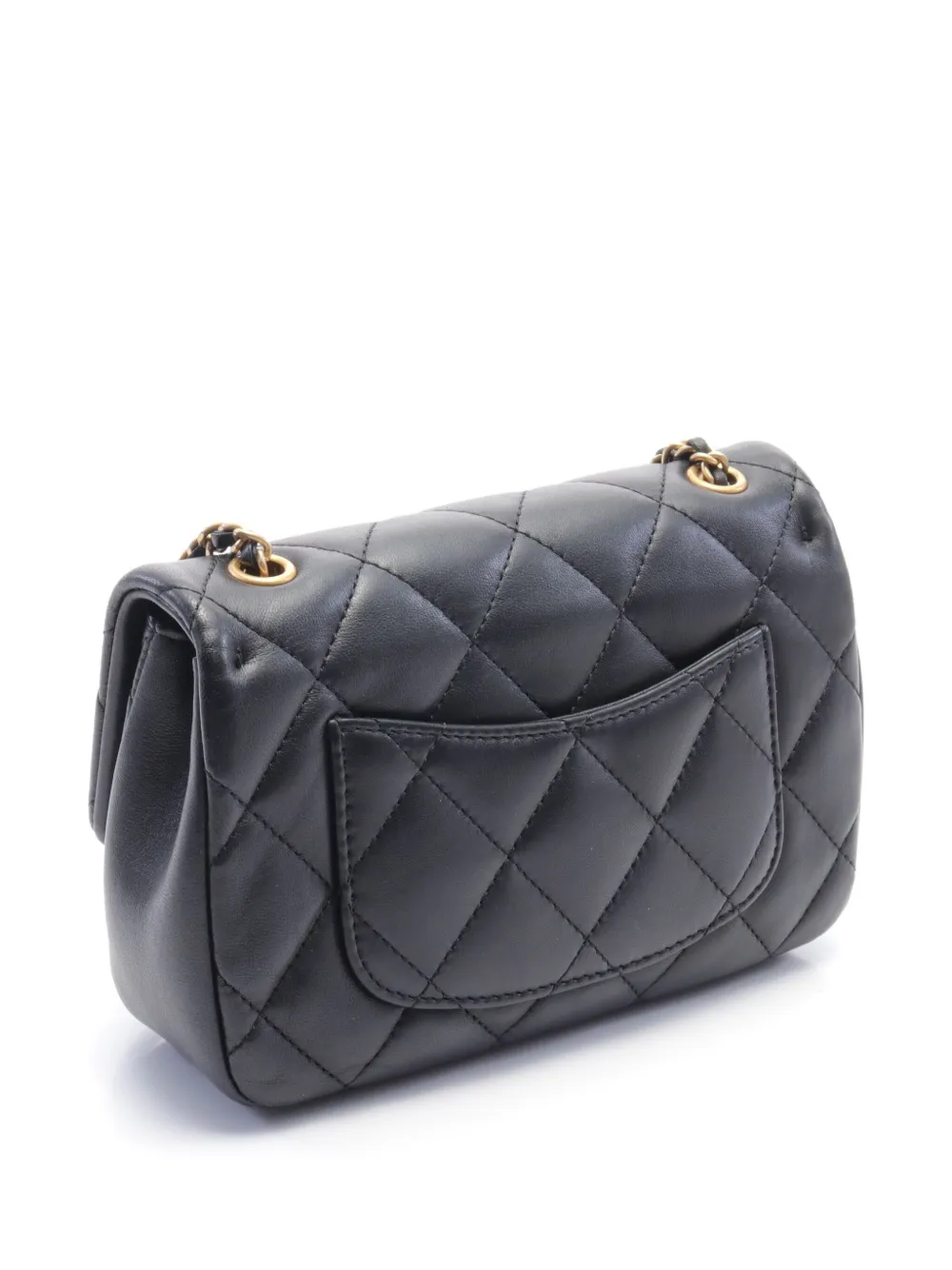 CHANEL Pre-Owned 2021 heart-charm diamond-quilted flap shoulder bag - Zwart