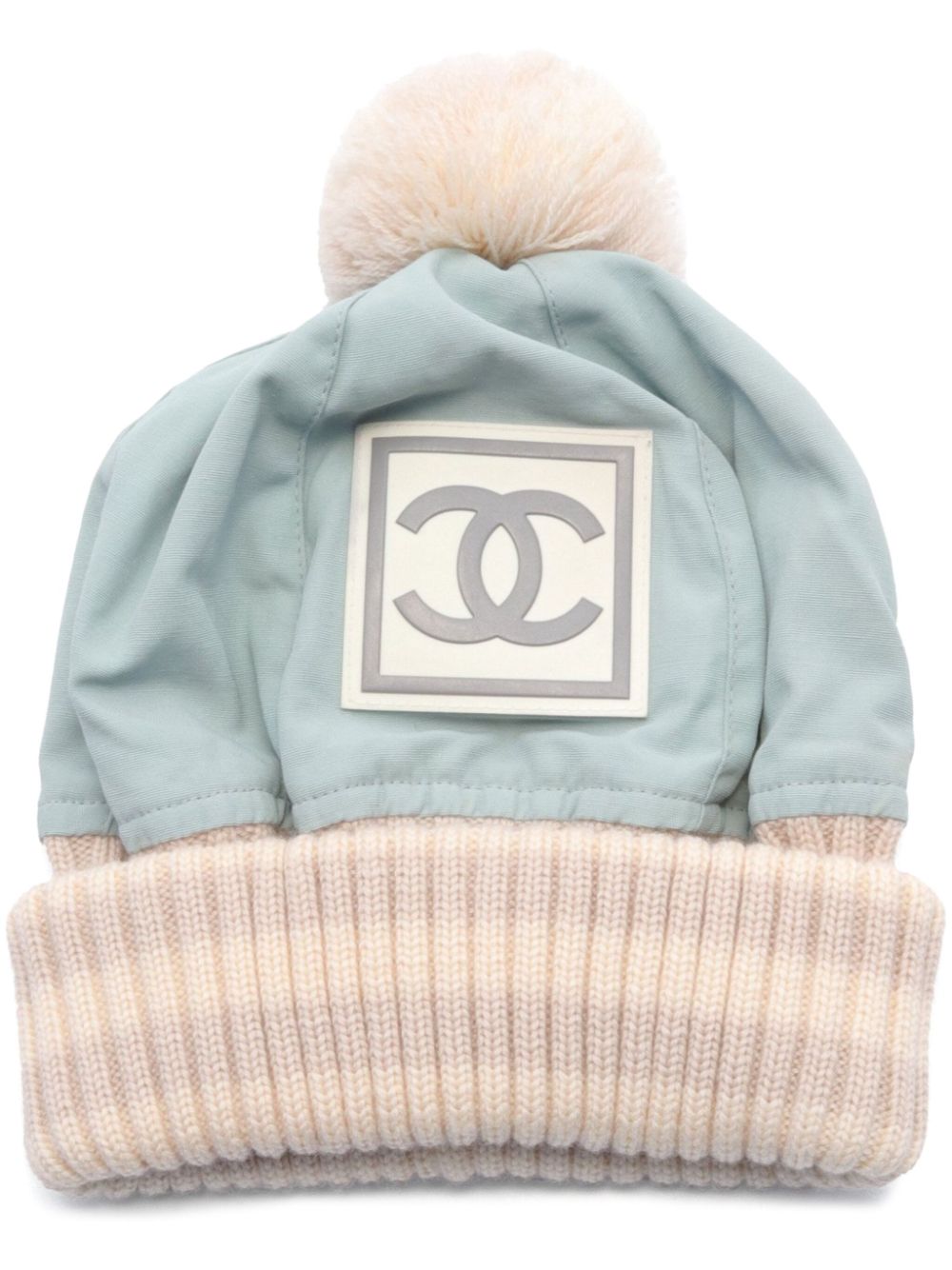 Affordable HOT SALE CHANEL 1986-1988 CC Interlocking-patch beanie Women