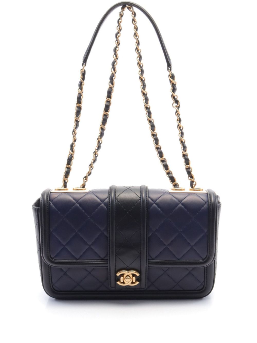 Pre-owned Chanel 2016-2017 Cc Quilted Shoulder Bag In ブルー