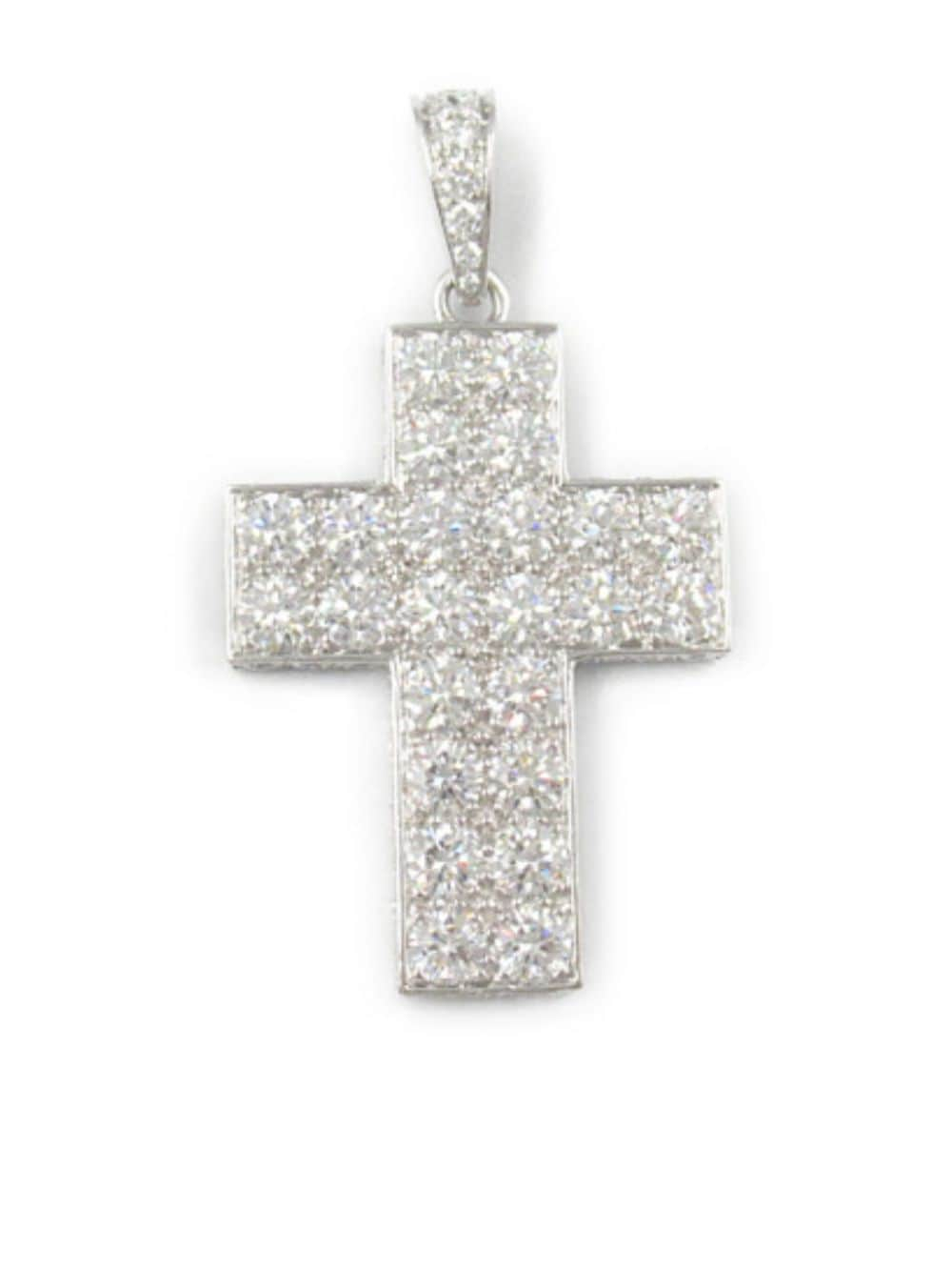 Pre-owned Cartier 2010 18kt White Gold Secret De Bouillard Top Diamond Pendant In 银色