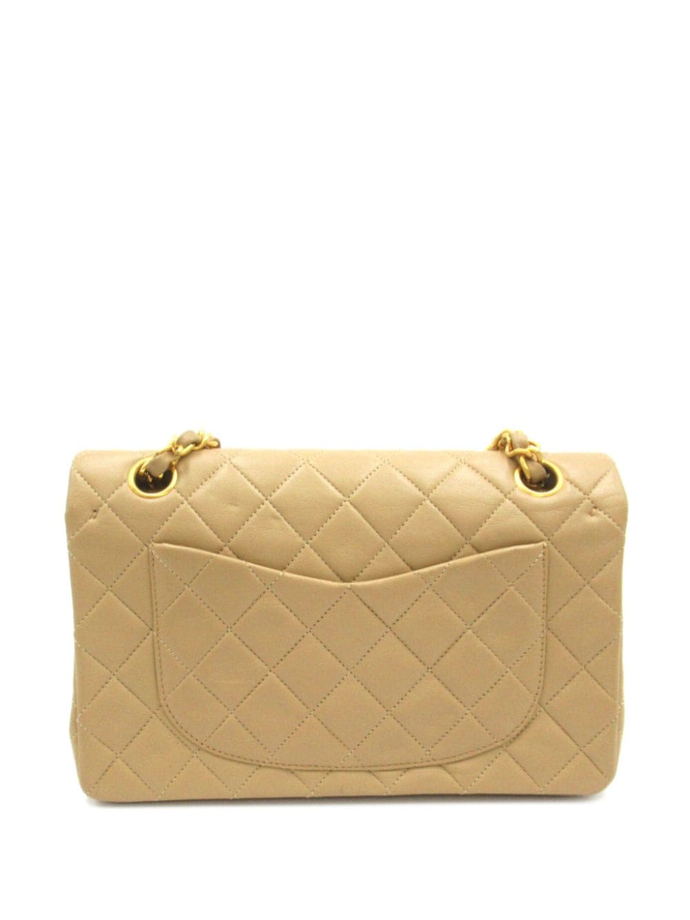 CHANEL Pre-Owned 1989-1991 small Double Flap shoulder bag - Beige