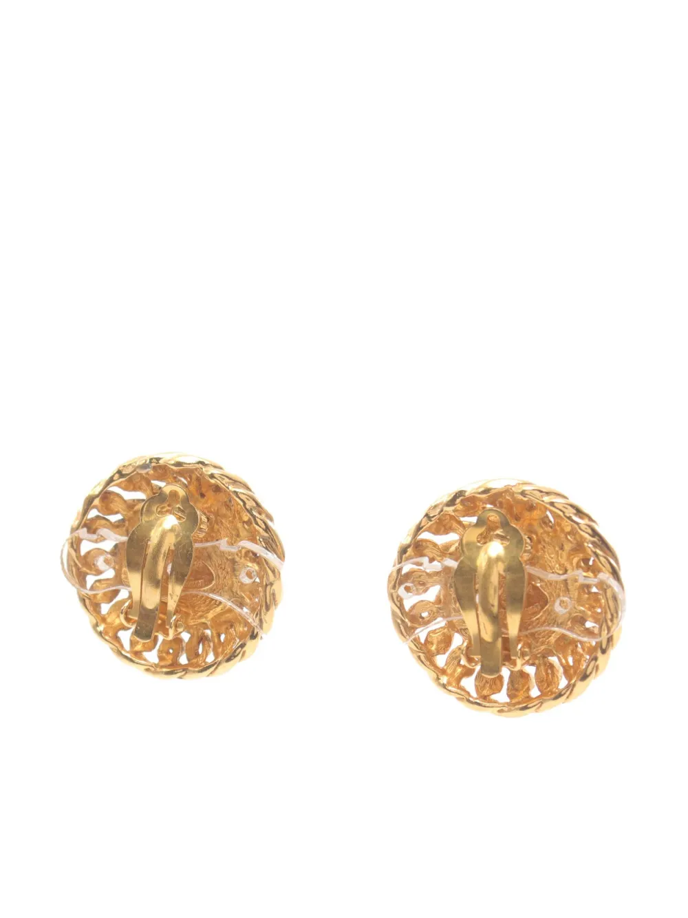CHANEL Pre-Owned 1986-1988 oorclips met imitatieparel - Goud
