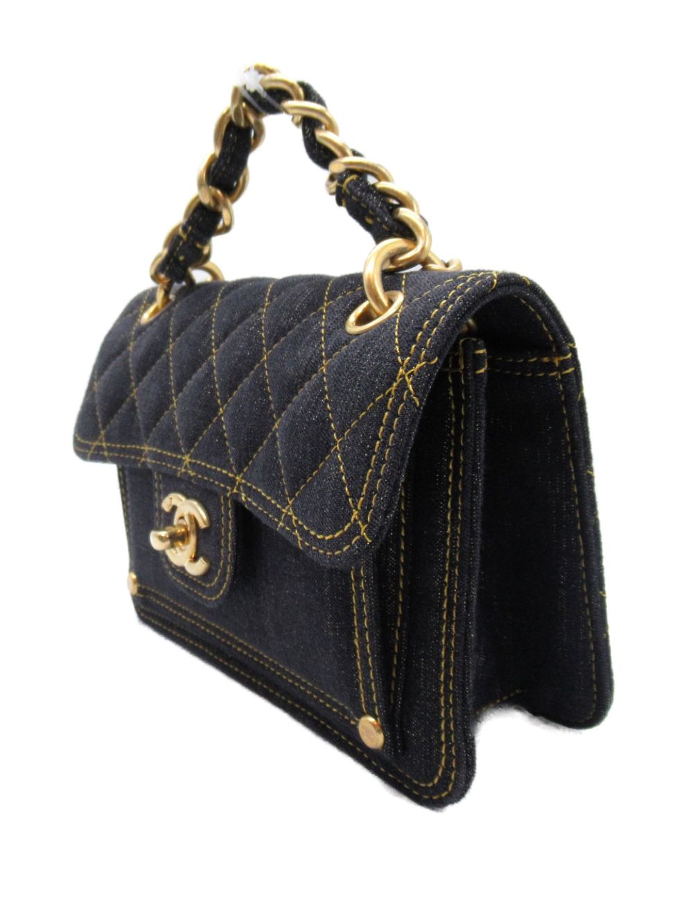 CHANEL Pre-Owned 2021 Interlocking-CC denim shoulder bag WOMEN