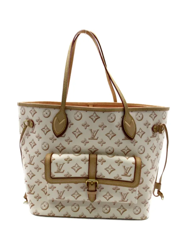 Louis Vuitton Pre Owned 2021 Neverfull MM Tote Bag White FARFETCH IE