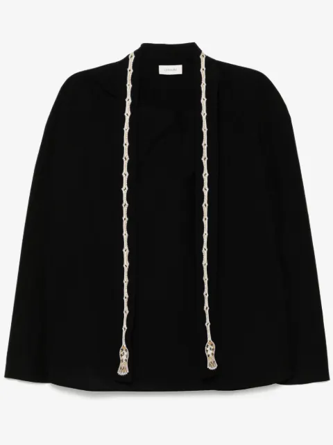 LEMAIRE embroidered ascot blouse