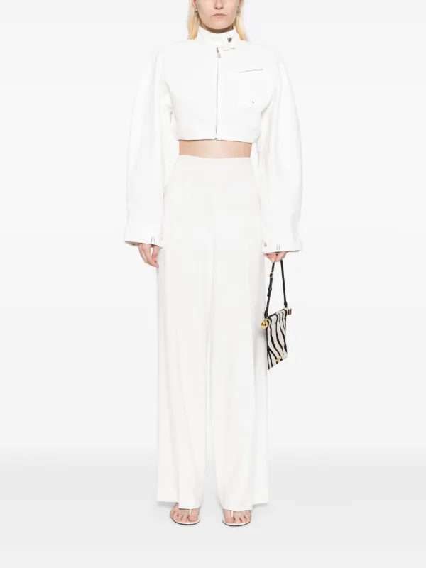 Jacquemus zip-up Cropped Jacket | Neutrals | FARFETCH