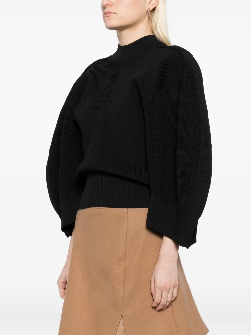 sacai Trui met pofmouwen Zwart