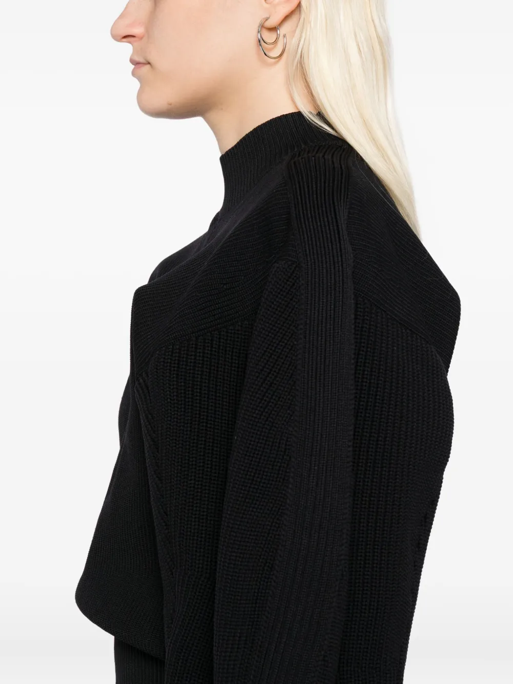 sacai Trui met pofmouwen Zwart