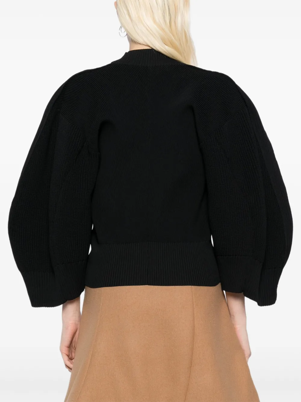 sacai Trui met pofmouwen Zwart