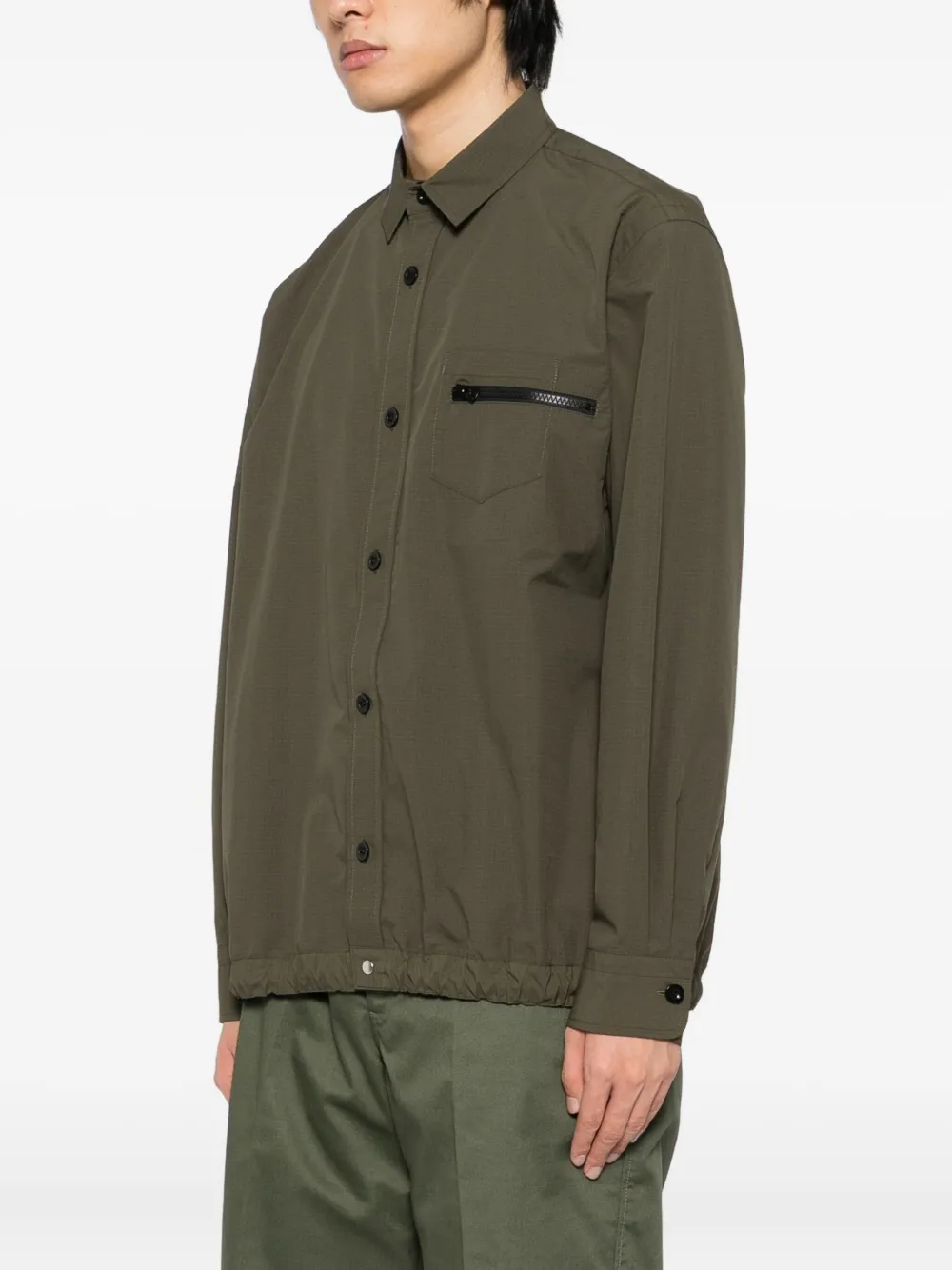 sacai Popeline overhemd Groen