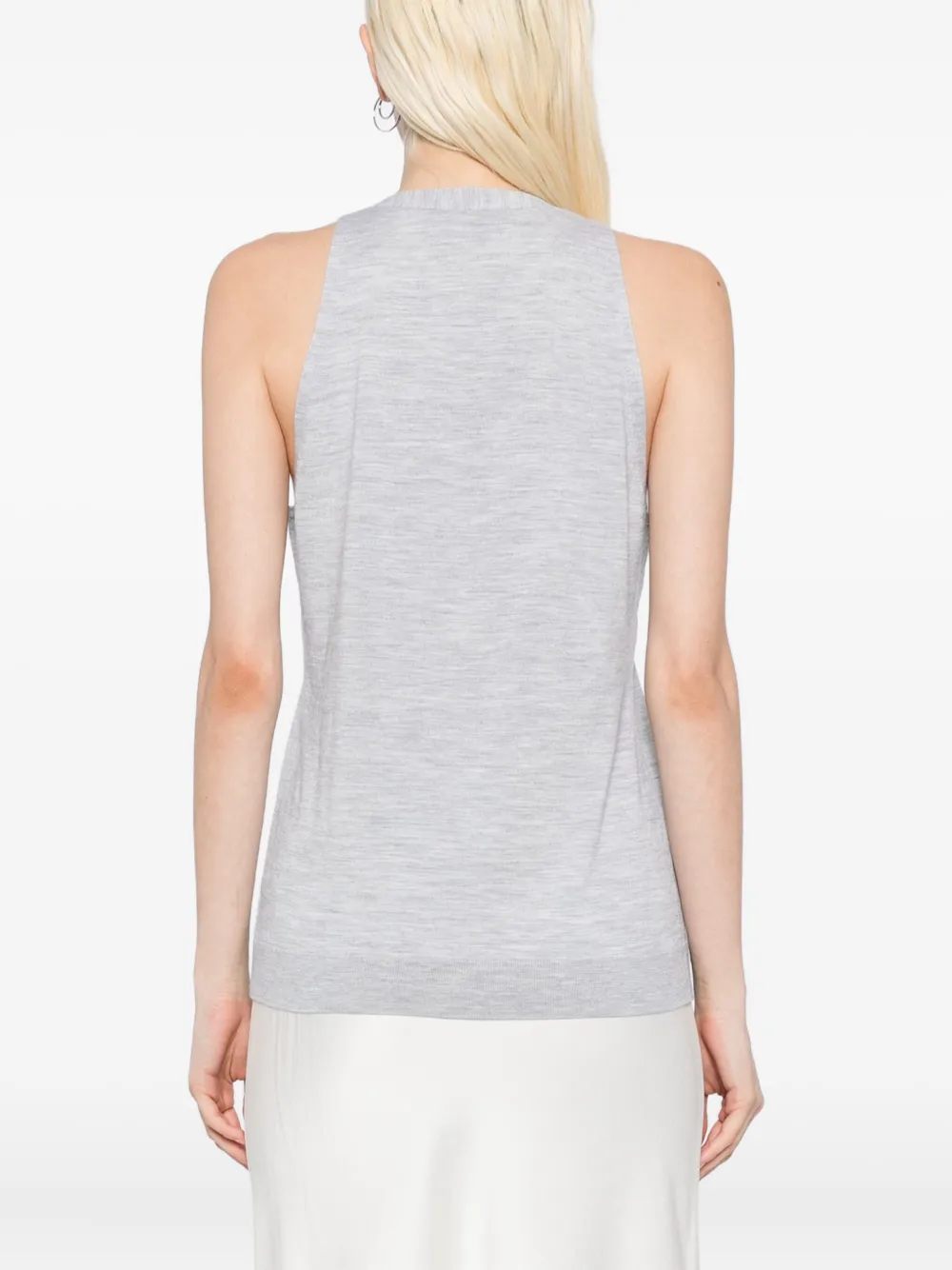 Theory wool knitted vest Grijs
