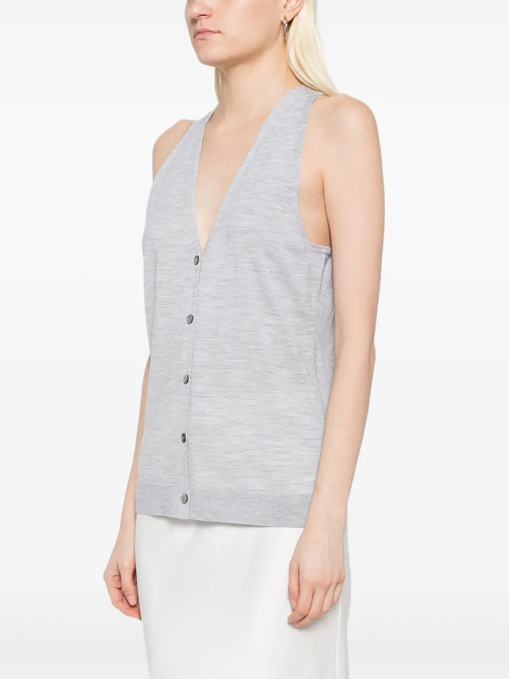  Theory Wool Knitted Vest - Grey 