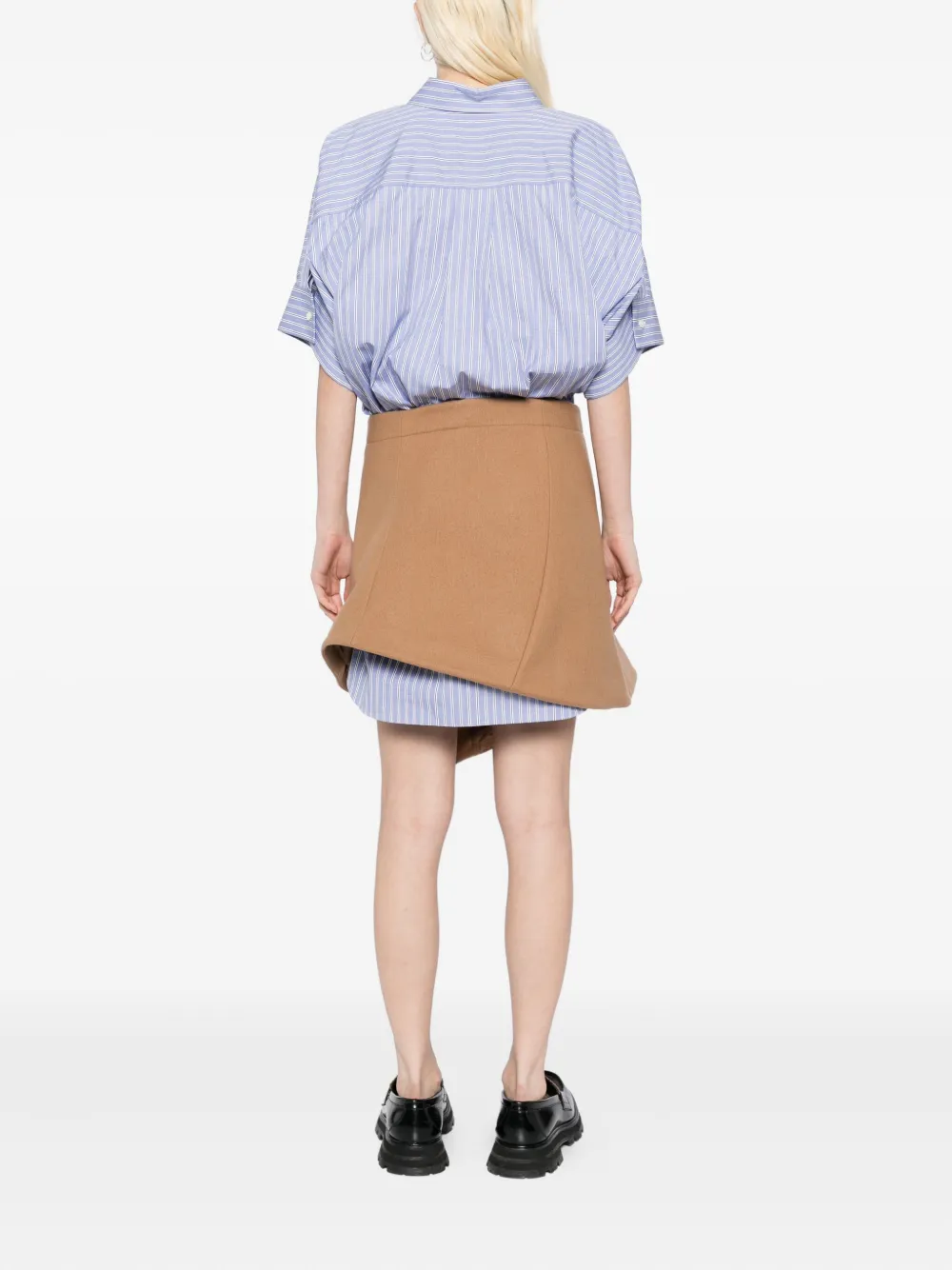 sacai asymmetric shirtdress Blauw