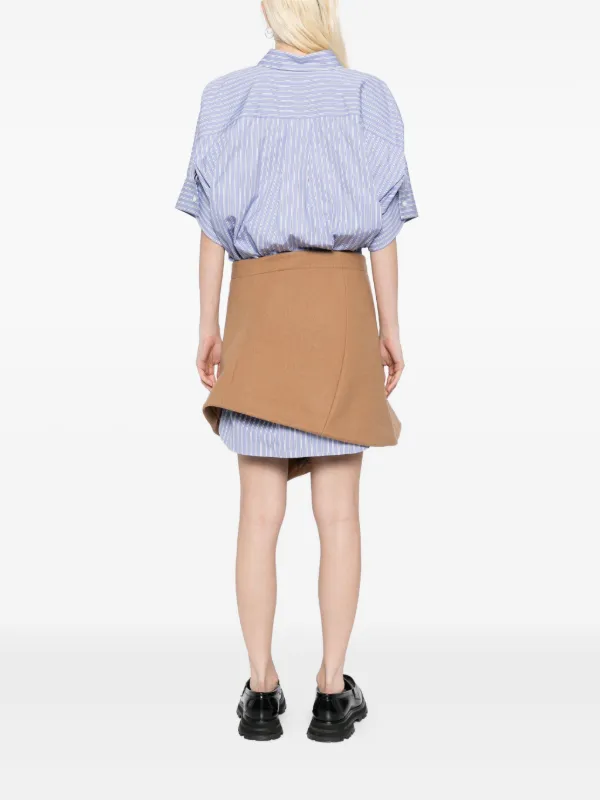 Sacai アシンメトリー シャツドレス | ブルー | FARFETCH JP