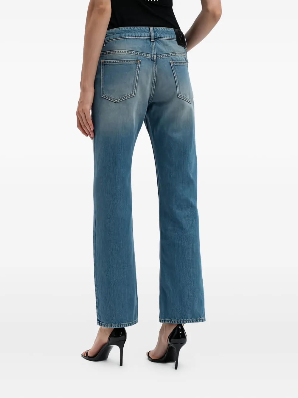 Off-White Jeans met geborduurd logo Blauw