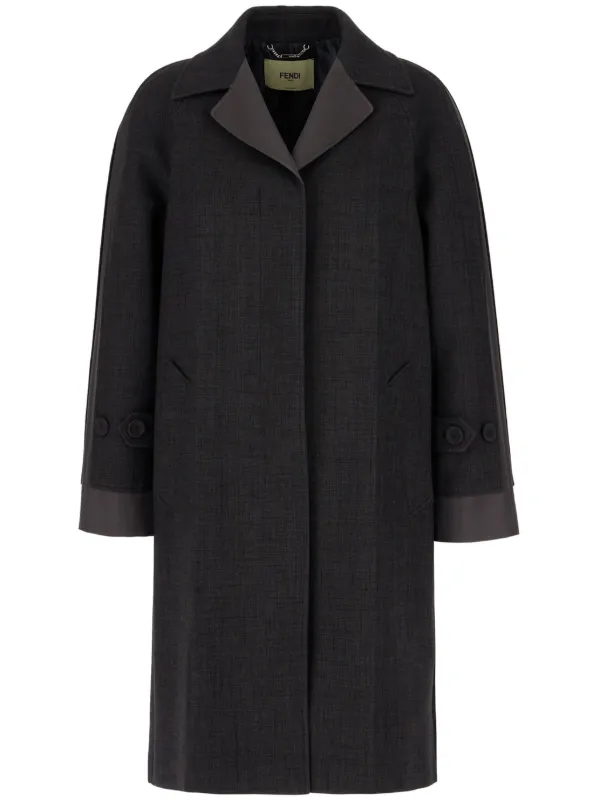 コート Fendi Cappotto Lungo A Vestaglia. Collo Sciallato E Maniche Cappotto Lana Beige | Fendi