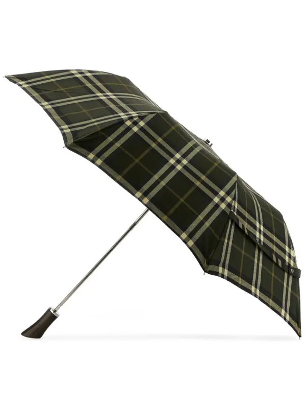 Burberry check printed Umbrella Black FARFETCH PT