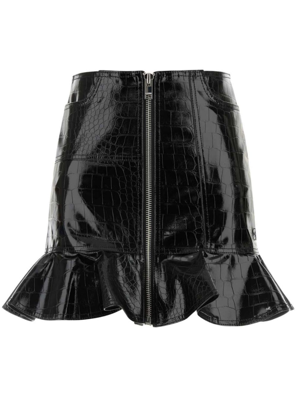 Future coated mini skirt