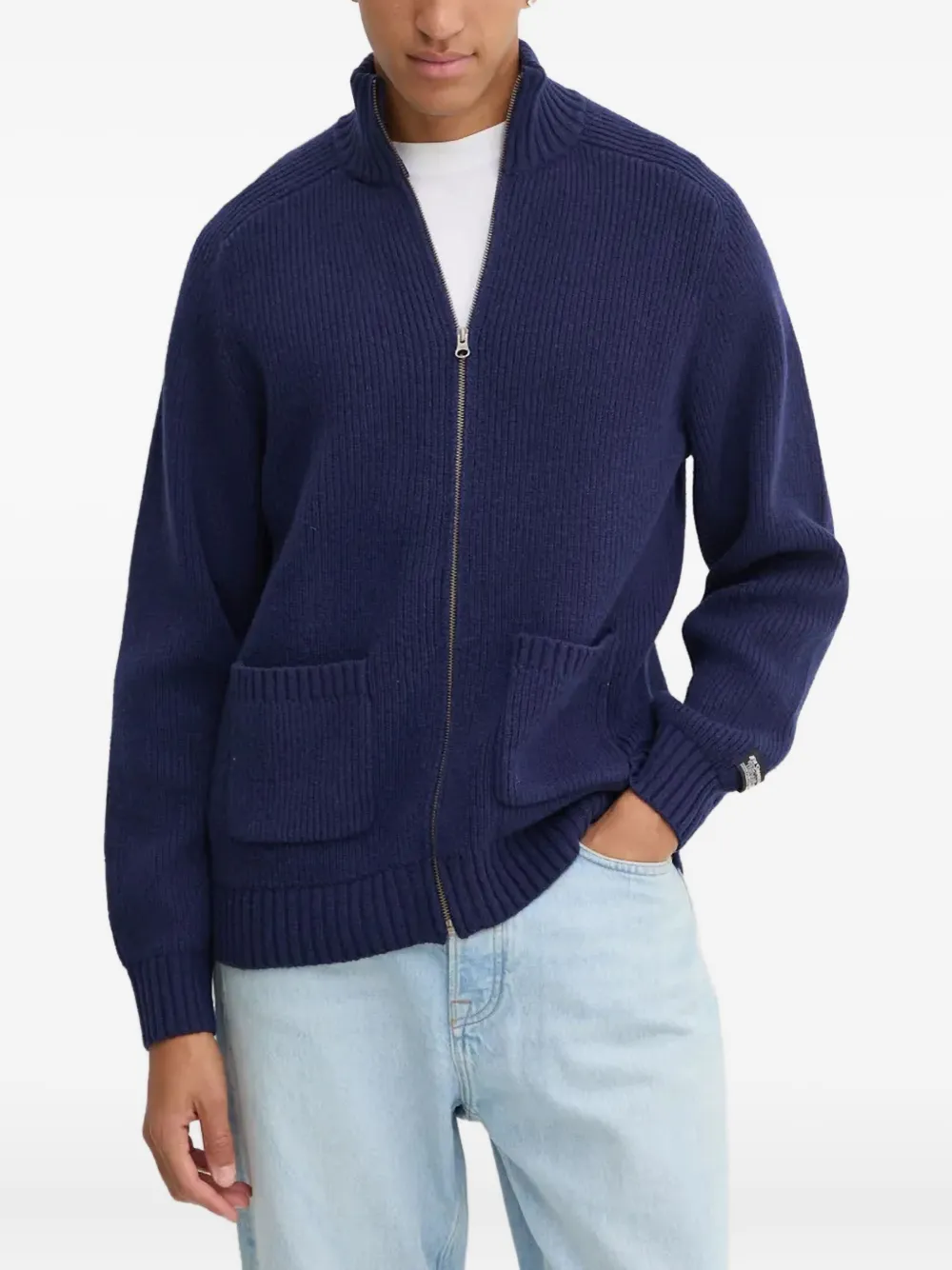 Levi's zip patch-pocket cardigan | Blue | Image 1