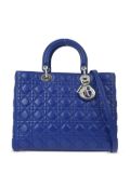 Christian Dior Pre-Owned 2015 Lady Dior Cannage two-way bag - Blue