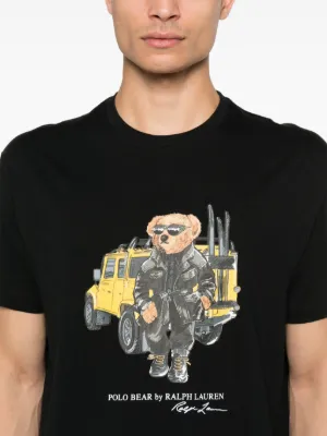 Polo Ralph Lauren Polo Bear-motif T-shirt | Black | FARFETCH AO