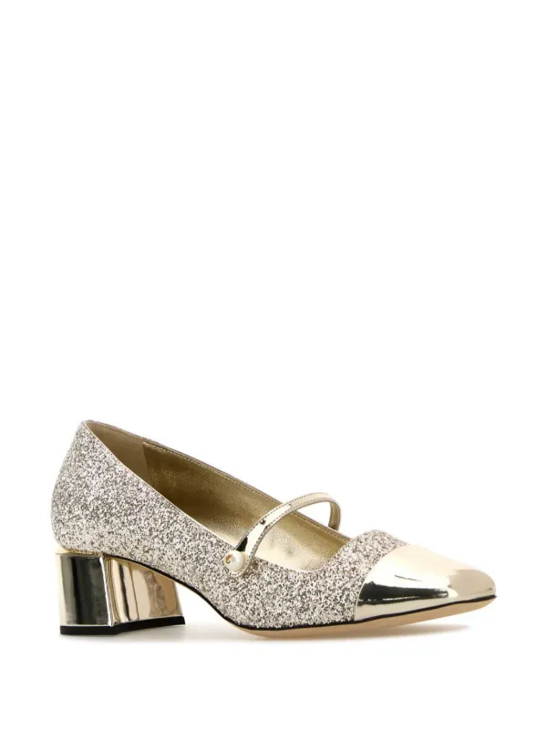 Jimmy Choo Elisa 45mm パンプス | ゴールドトーン | FARFETCH JP