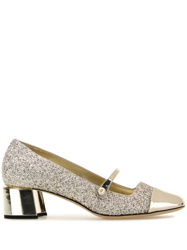 Jimmy Choo Elisa 45mm パンプス | ゴールドトーン | FARFETCH JP