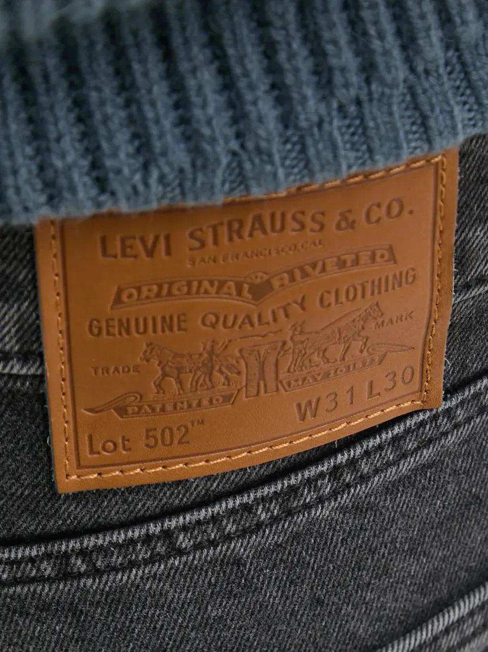 Levi's 502 jeans met vijf zakken Grijs