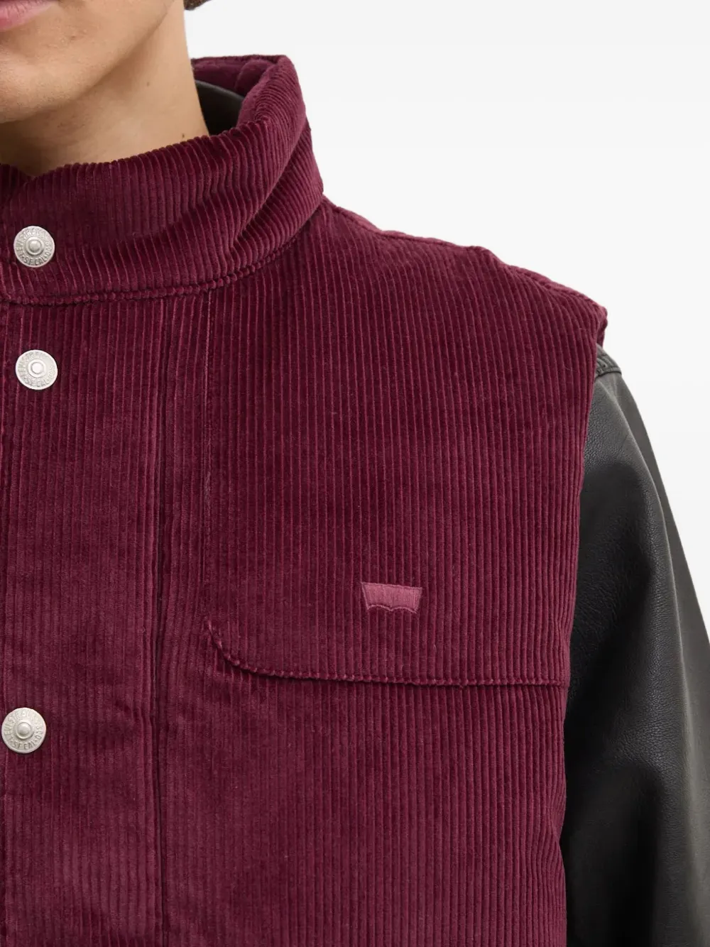 Levi's Rockridge Corduroy Gilet In Red