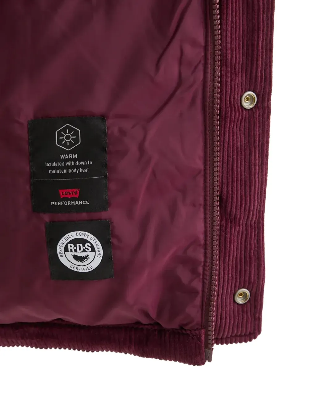 Levi's Rockridge Corduroy Gilet In Red