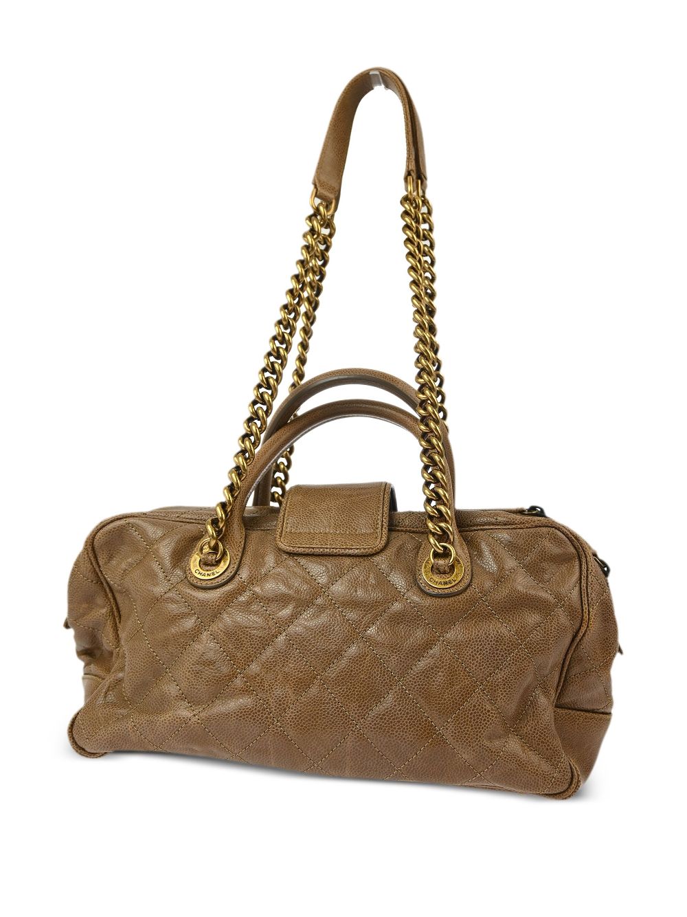 CHANEL Pre-Owned 2012 CC handtas met draaislot - Bruin