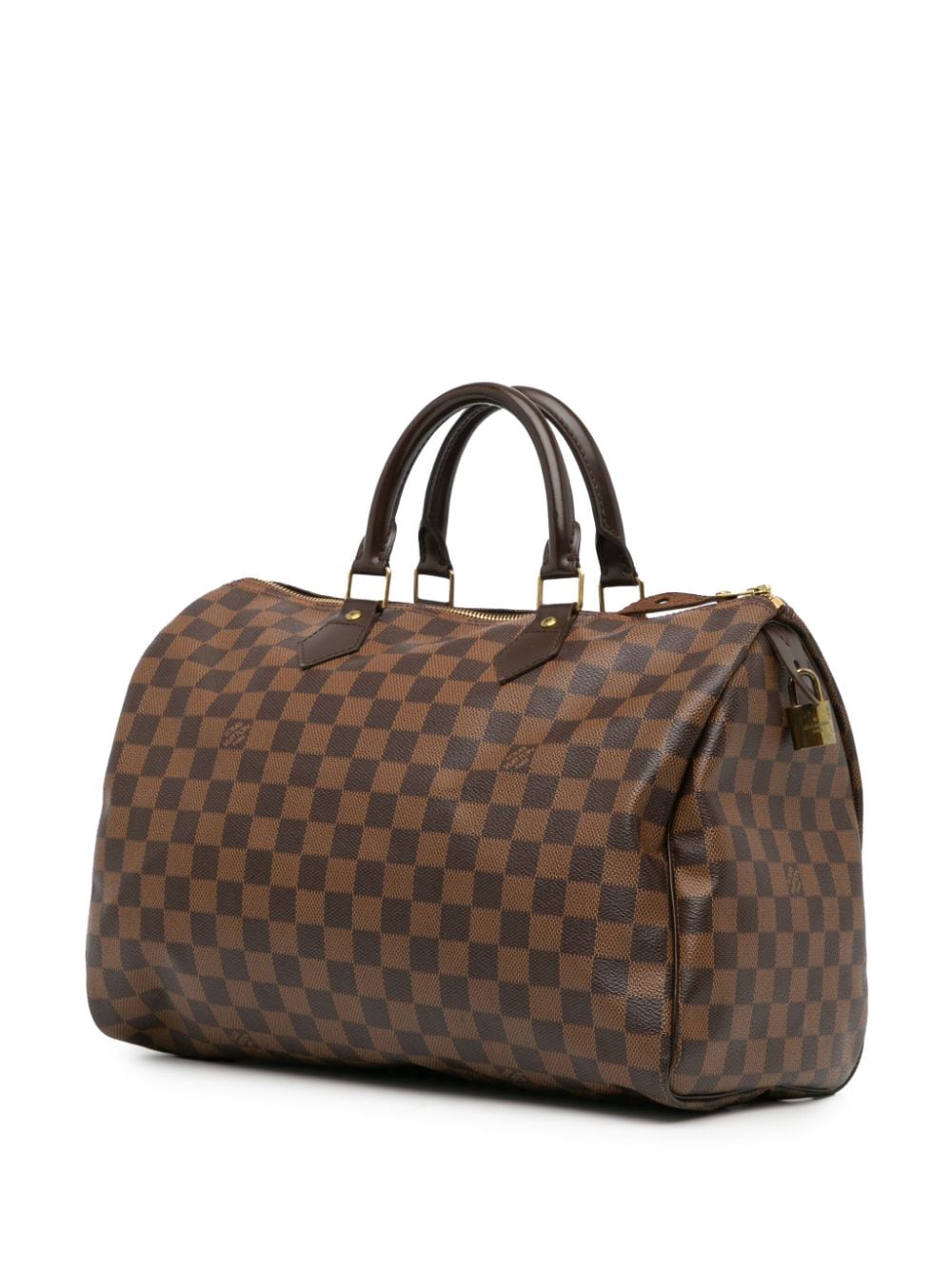 Louis Vuitton Pre-Owned 2010 Damier Ebene Speedy 35 boston bag - Bruin