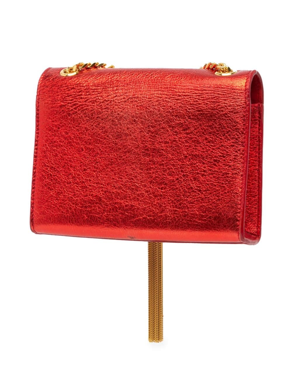 Saint Laurent Pre-Owned 2016 Small Metallic Calfskin Monogram Kate Tassel crossbody bag - Rood