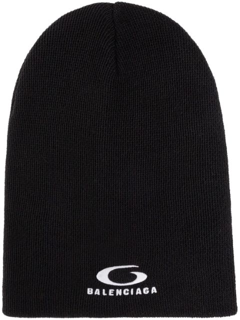 Balenciaga embroidered-logo beanie Men