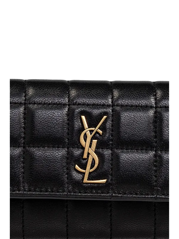 Saint Laurent Quilted Wallet Black FARFETCH AO