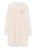 Miss Blumarine feather-panel dress - White