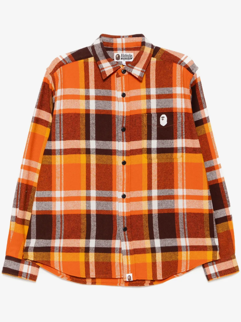 A BATHING APE® checked shirt | Orange | Image 1