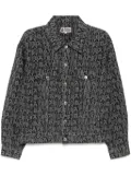 A BATHING APE® all-over logo denim jacket - Black