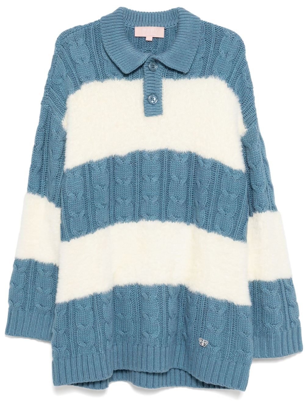 logo plaque horizontal stripes jumper