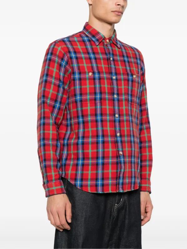 Ralph lauren check shirt red shop