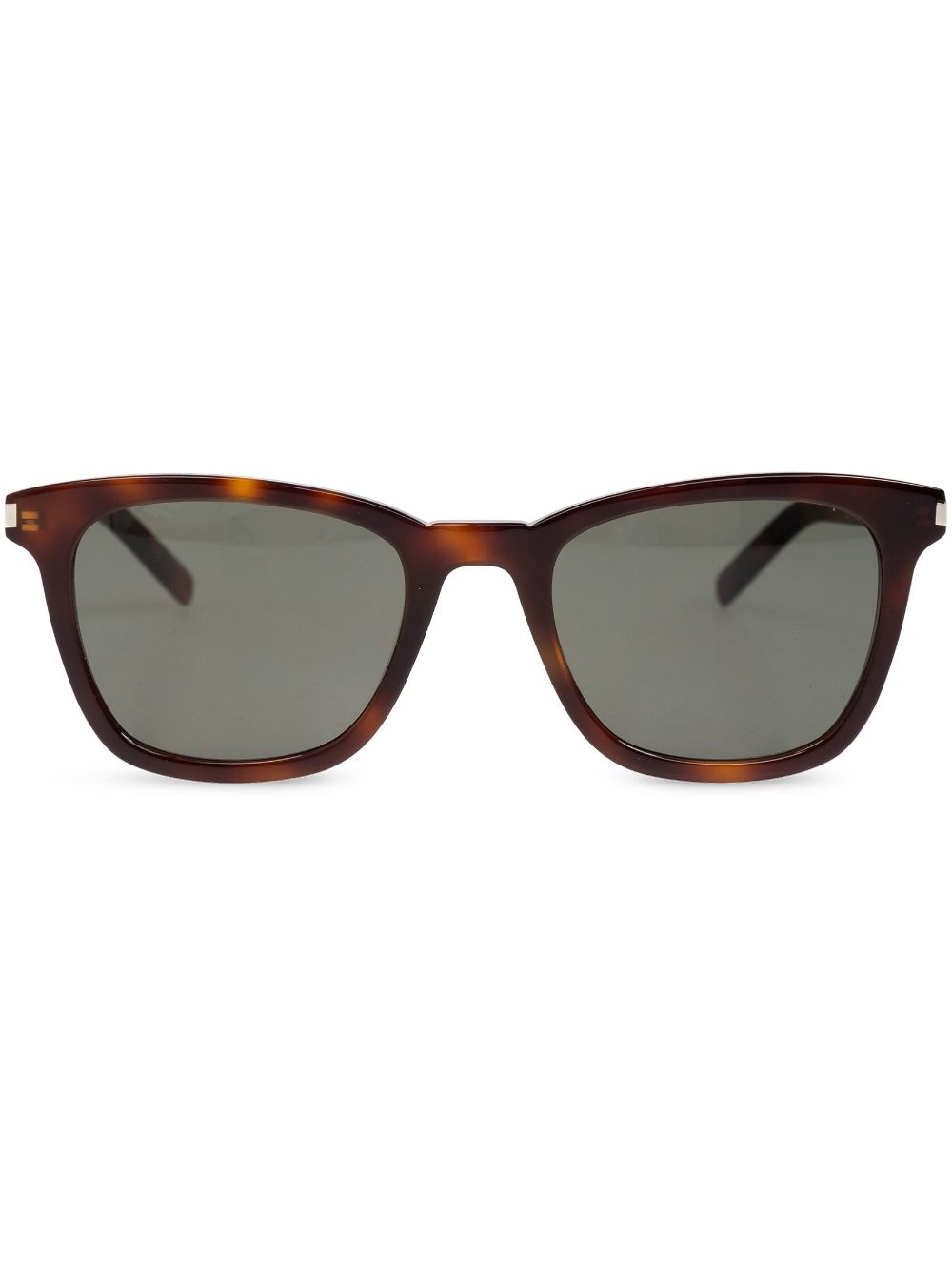 Saint Laurent Eyewear Zonnebril met rechthoekig montuur Bruin