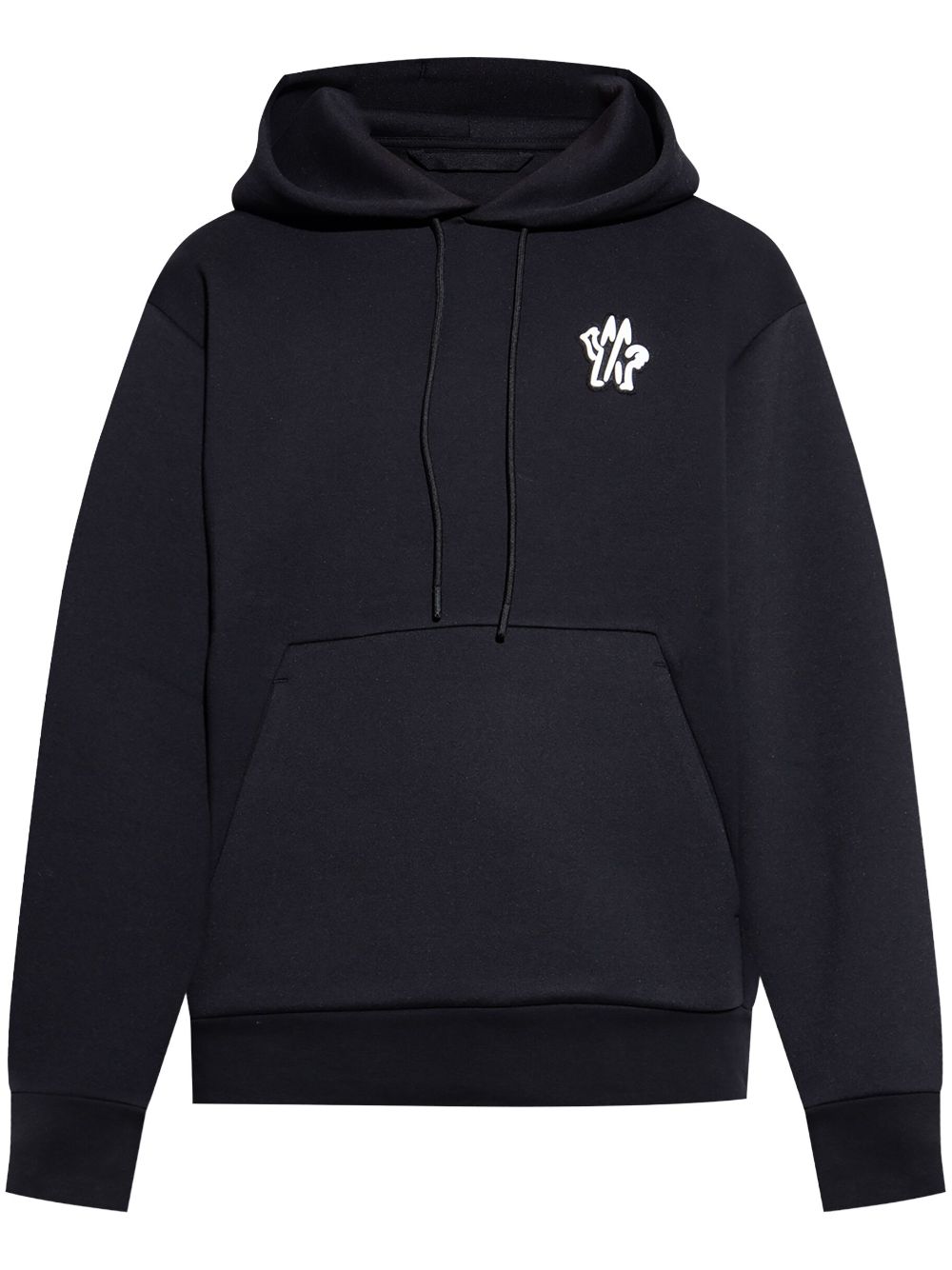 Moncler logo-appliqué hoodie - Black