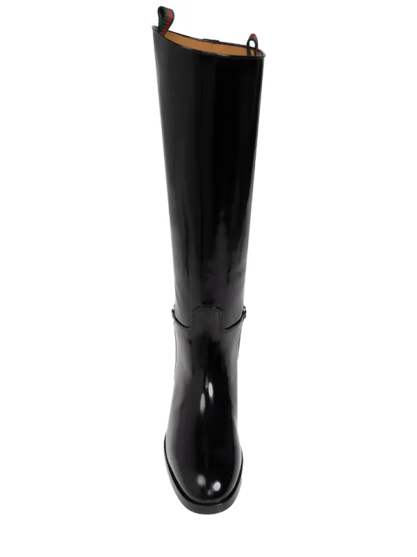 Gucci Slim Horsebit Boots | Black | FARFETCH