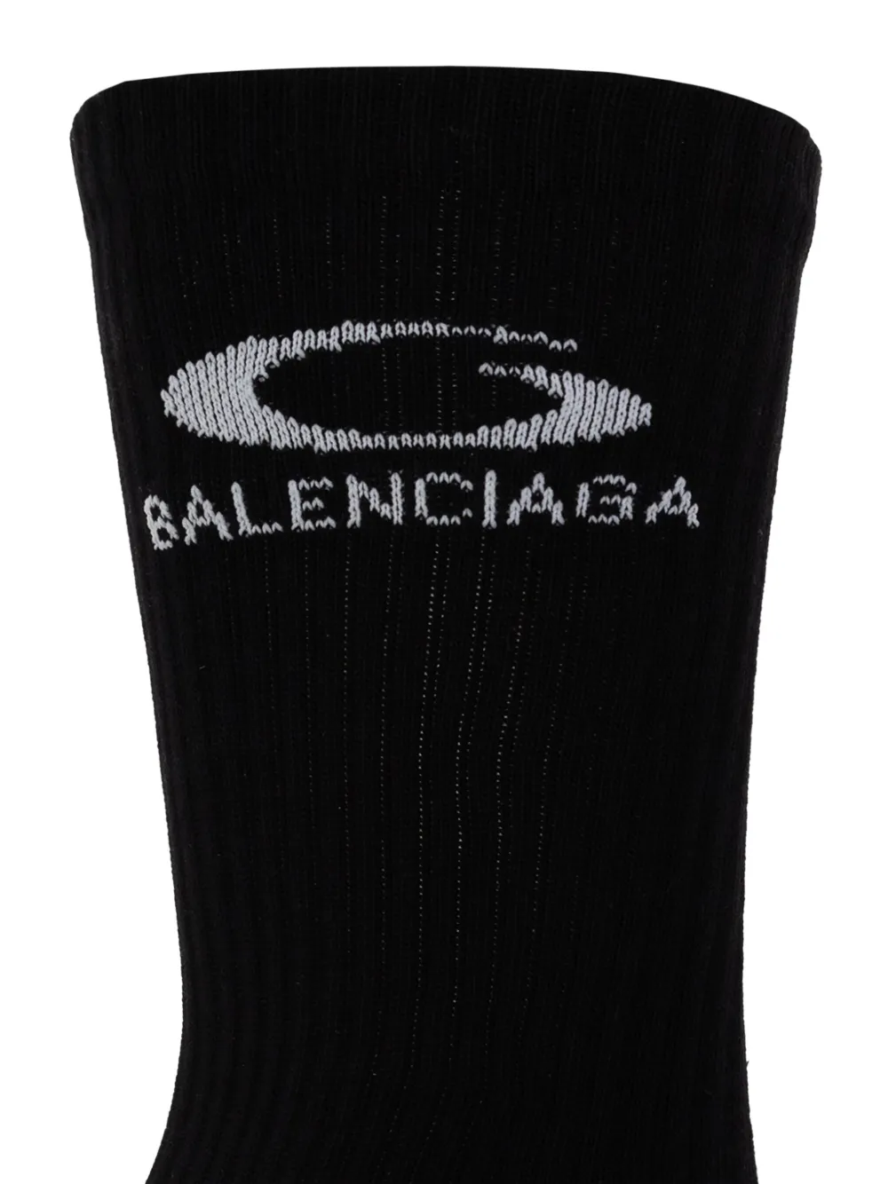 ブランド公式通販サイト ブラック | 靴下 ロゴ Balenciaga | JP FARFETCH レッグウェア