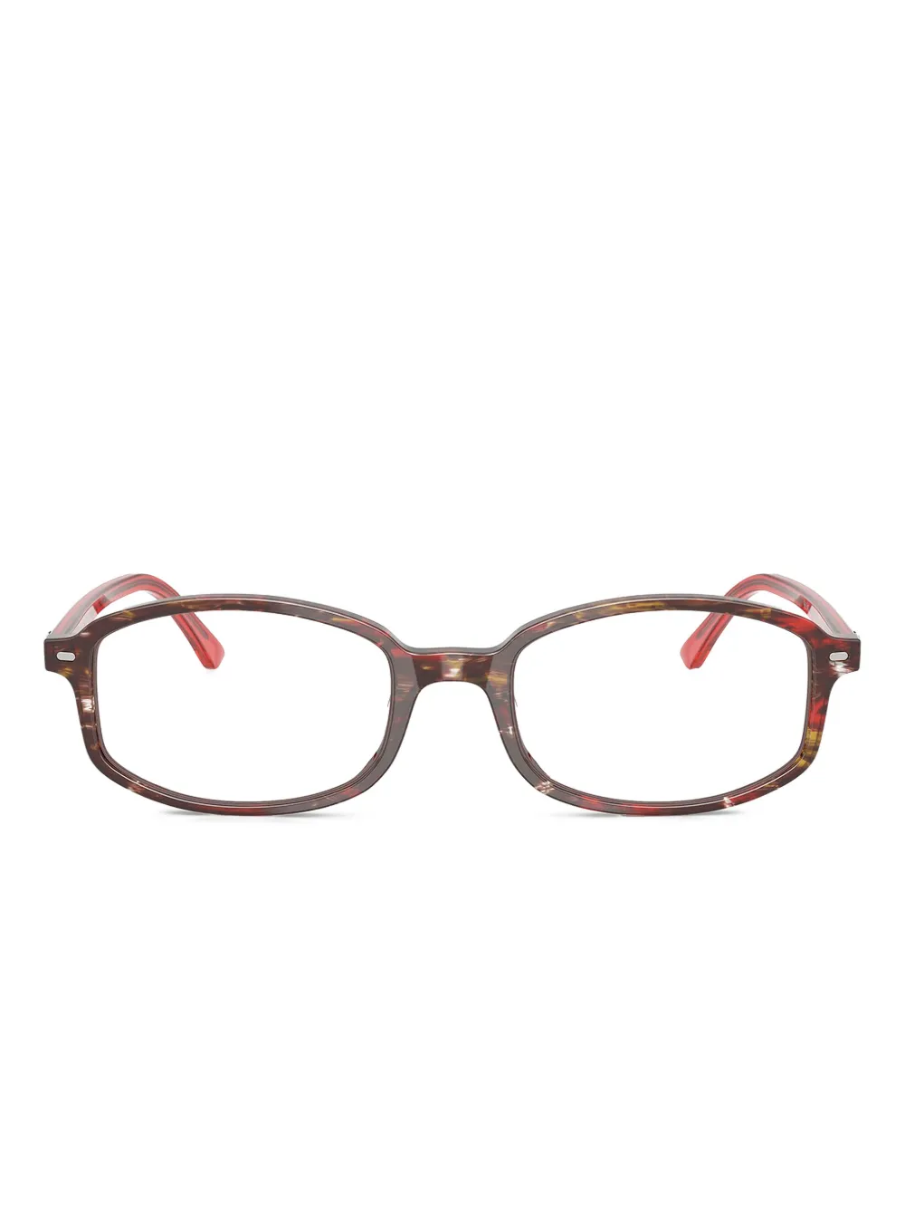 Ray-Ban Bril met rechthoekig montuur Bruin