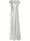 Alberta Ferretti satin maxi dress - Grey