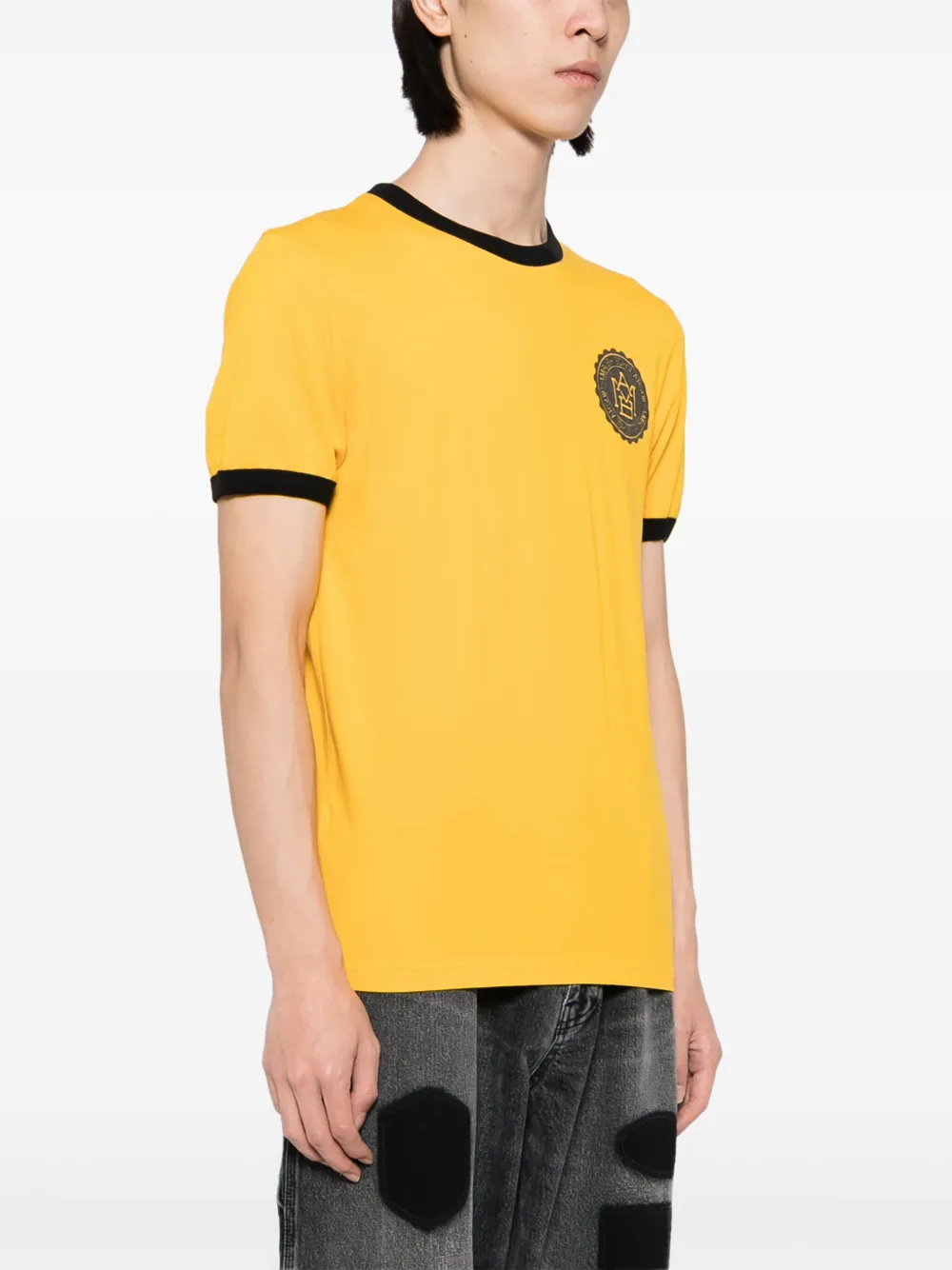 AMBUSH T-shirt met logoprint Geel